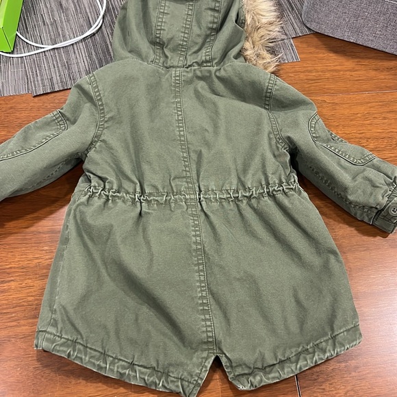Army green Baby Gap Toddler Parka 18-24 months with zip in vest - Picture 5 of 13